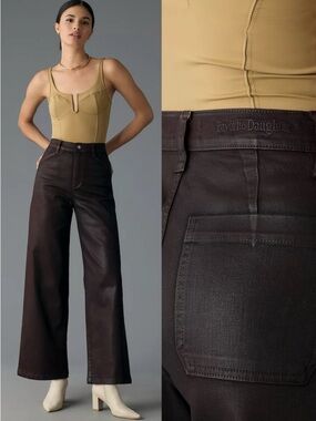 Favorite Daughter • The Mischa Super High Rise Wide Leg Jeans Cape Town coated
